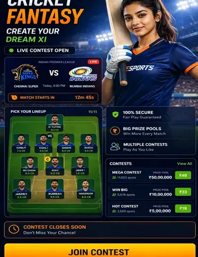 ComeWin App (come win apk download) fantasy cricket & matchday visual 3